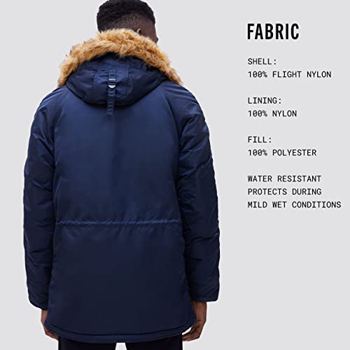 ALPHA INDUSTRIES Men's Slim Fit N-3b Parka Parka (pack of 1)