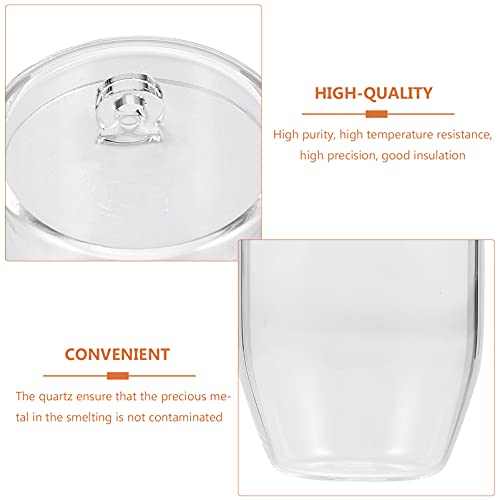 Scicalife Cadinhos De Quartzo Cadinho de Laboratório Químico- Resistente Com Tampas Equipamentos Exp