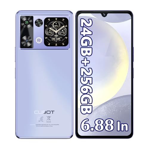 CUBOT P90 Telefono Movil Android 15, 24GB RAM + 256GB ROM/1TB MTK G100 Moviles Libres, Pantalla 6.88'&120Hz + 1,72' Trasero, 5100mAh/18W Telefonos Moviles, 64MP+16MP, Smartphone NFC/Dual SIM 4G GPS