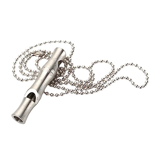 Kisangel Equipo Silbato de Emergencia taconeador Paso clickers Whistle petg Game Operativo Pets Silbato de Metal Silbato Deportivo Entrenador de Perros al Aire Libre Acero Inoxidable Silver