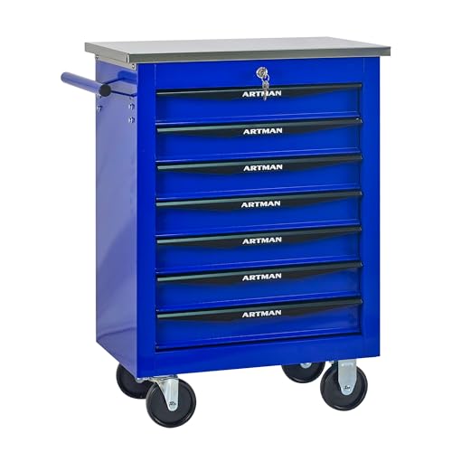 KEIKI 7 Drawers Tool Cart on Wheels,Multifunctional Rolling Tool Chest