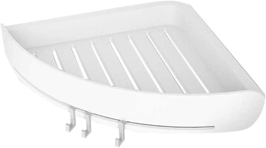 Bathroom Corner Shelf, Wall Mounted Shower Caddy Rack (Color : White)