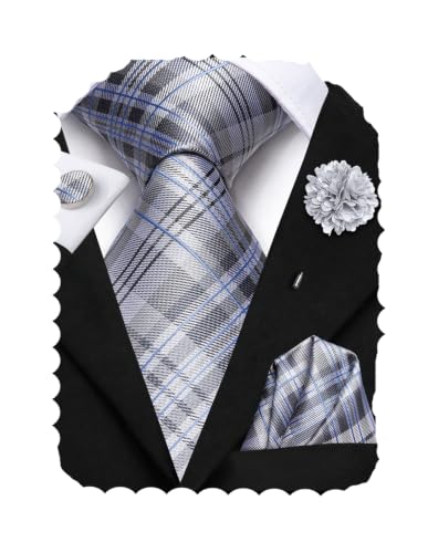 Cravates en soie de qualité supérieure Hi-Tie au tissage jacquard fin