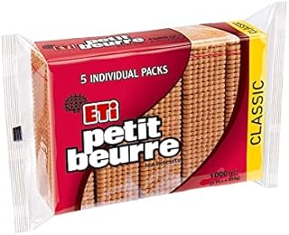 ETI TEA BISCUIT PETIT BEURRE 1KG - 200GR X 5 PCS HALAL - Product of turkey