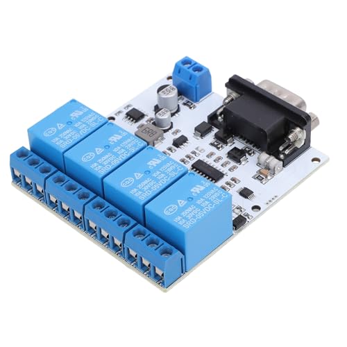 Módulo de relé RS232 de 4 canales y 5-32 V para placas de circuito PCB