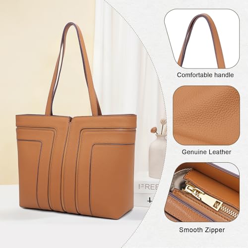 Bolso Tote de Cuero Genuino para Mujer Gran Capacidad miniatura 5
