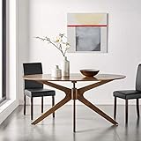 Modway Crossroads 63' Oval Wood Dining Table, Walnut