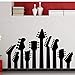 Adesivi murali fai da te Chitarre Heavy Metal Rock Music Instrument Adesivi in ​​vinile 57x33cm Adesivi da parete Decorazioni per la casa
