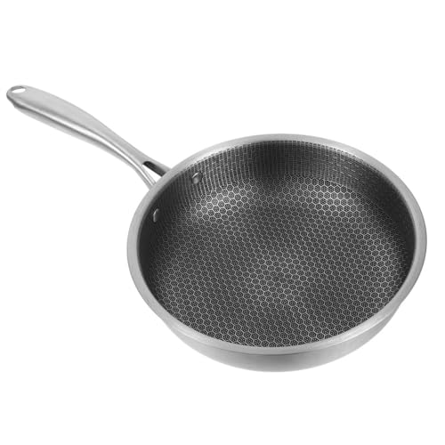 CIYODO Sartén Inoxidable Antiadherente con Diseño de Panal Sartén Profunda para Huevos y Compatible Cocinas de Limpiar y Distribución de Calor