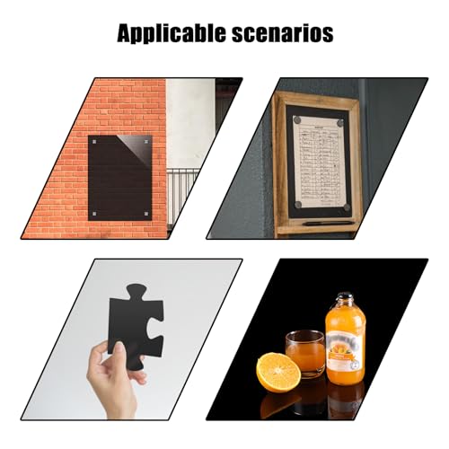 Polvtor 8×12In Clear Black Acrylic Sheet for Laser Cutting 3mm Thick Hard Laser Acrylic Sheet Black Pastic Sheet for Home Decor Sign,DIY Materials for Photo Frame - Image 5