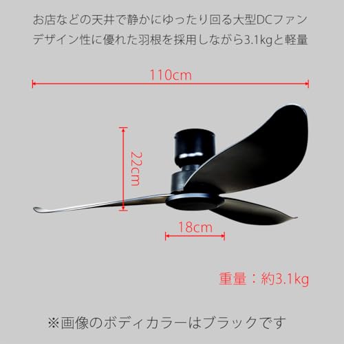 REUDO 静音DCモーター・シーリングファン SG-CF159C-3WW の商品画像 3