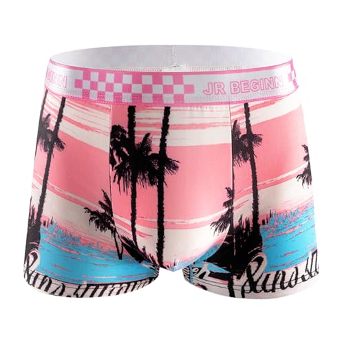 Men's Underwear Boxer Briefs Soft Moisture Wicking Lightweight Tropical Mid Rise Briefs