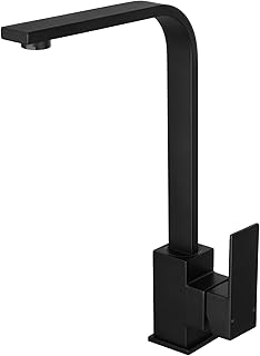 Peppermint Black Square Kitchen Tap Monobloc ...,