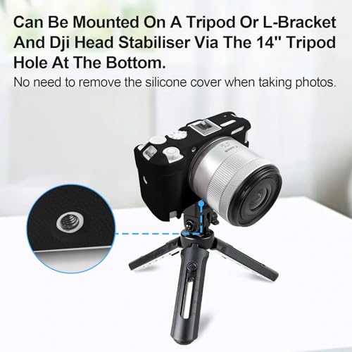 Funda Protectora para Cámara Canon EOS R50 V en Silicona Negra miniatura 7