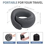 Neck Pillow Airplane, Travel Pillows for Airplanes, Memory Foam Adjustable Portable Neck Pillow for Traveling, Car Rides, and Home Use - Image 2