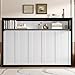 SOFTSEA Twin Size Horizontal Murphy Bed with Storage Shelves, Foldable Wall Bed Frame Heavy-Duty, Twin Murphy Bed Cabinet with Shelves for Guest Room Bedroom Office, White