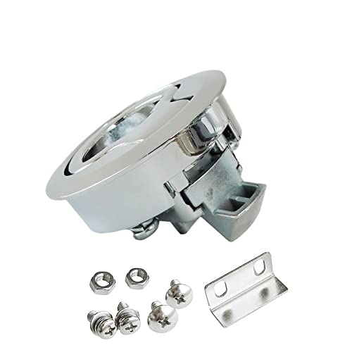 2Pcs Boat Latch Flush Pull Slam Latch For Marine Boat Boor Latches 1/4'' Door Cabinet Hardware Silver Zinc Alloy #TOP1