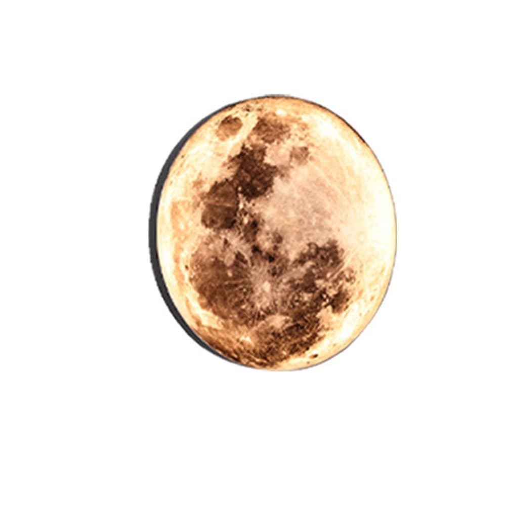 Applique murale extérieure Creative Moon LED 3000K ronde noire 50cm