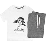 Juego de pijama para niños que incluye un acogedor top de manga corta y pantalones a juego