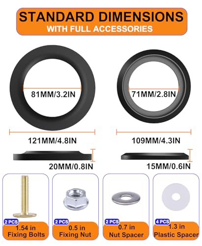 Image of RV Toilet Seal Kit Replacement for Thetford Toilet Parts - 34120 Leak Proof Waste Ball Seal and 12524 Floor Seal Kit, Fit for Aqua Magic Style Plus, Style II, Style Lite & Residence Toilets