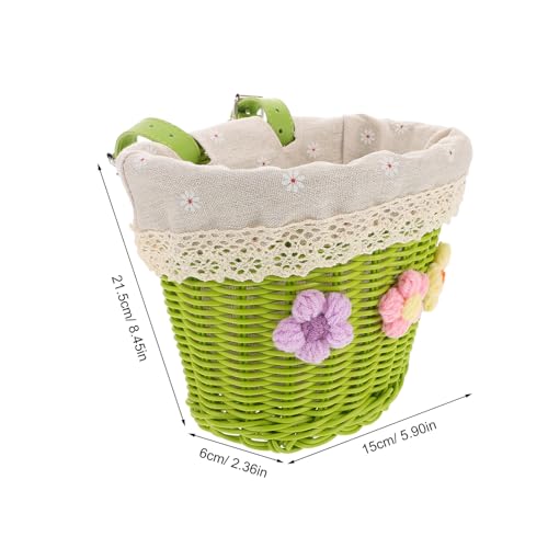 COOPHYA Electric Bike Basket Woven Rear Cargo Basket with Liner Large Capacity Bicycle Front and Rear Storage Bag for Commuting Shopping and Pet Transport