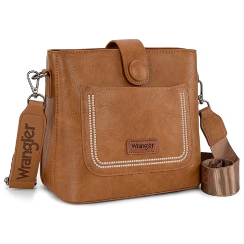 Wrangler Crossbody Purses for Women Cute Handbag and Shoulder Bag for Ladies WG114-1101LBR by Wrangler - Used condition - US$20.82