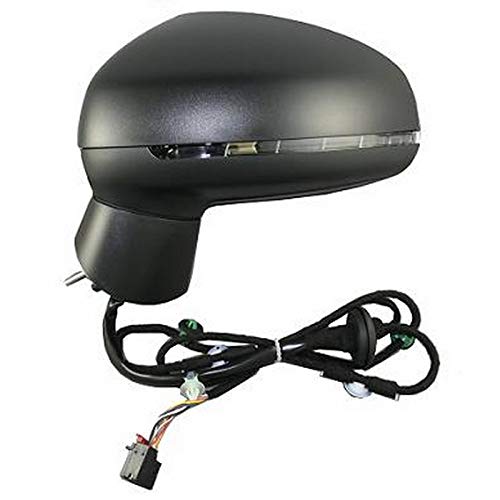 7438635089511 Derb Specchio Specchietto Retrovisore Sx Sinistro [Lato Guida](Elettrico - Termico - Con Fanale) - Calotta Da Verniciare - 6 Pin