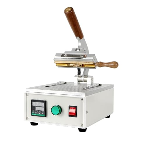 ZONEPACK Manual Hot Foil Stamping Machine for Leather PVC Paper Cards Embossing Adjustable Temperature