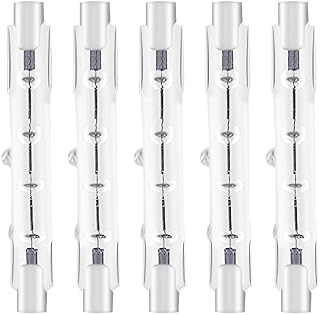 5 Packs 8X 78mm J78 R7s Linear Halogen Floodlight Tungsten 120W Double Ended Floodlight Bulbs Tungsten Halogen Bulb Dimmable Security Light Bulb Halogen Lamp Bulb Diall Liner Lamps Energy Class C)