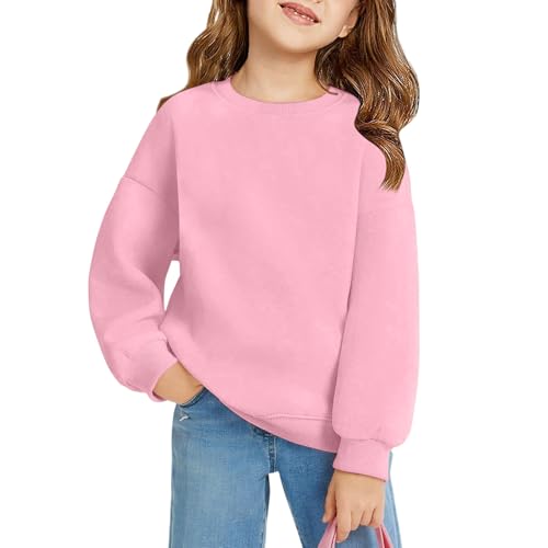 Girls Sweatshirts Crewneck Long Sleeve Oversized Shirts Kids Casual Side Split Fashion Fall Cute Pullover Clothes