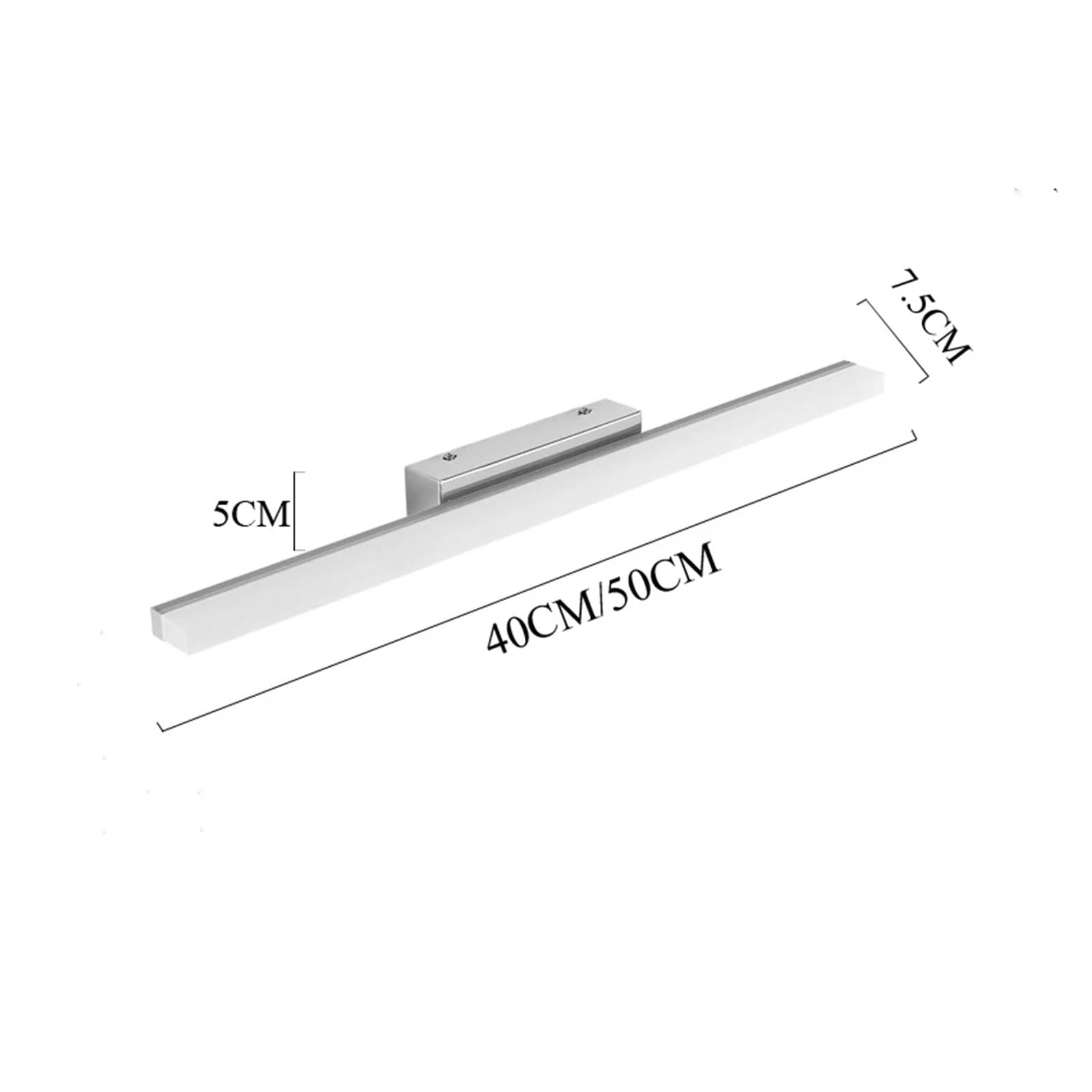 Dekoracja wnętrz LED Kinkiet 9W 12W Akrylowy Klosz Lampa Łazienka Sypialnia Toaletka Wystrój domu(Cool White,S-40CM)
