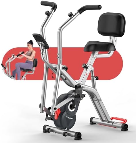 Foldable Exercise Bike, Multifunctional Indoor Stationary Bikes f...