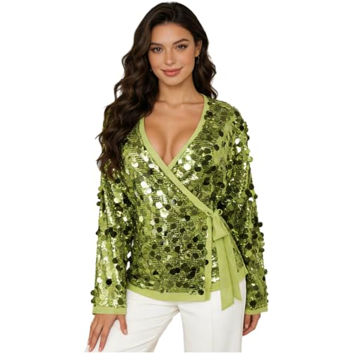 Veste en paillettes Y2k manteau blouson blazer brillant tops