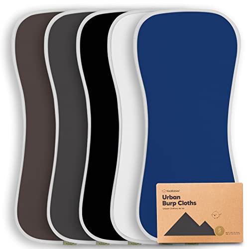 Image of Organic Burp Cloths for Baby Boys and Girls - 5-Pack Super Absorbent Burping Cloth, Burp Clothes, Soft & Plush, Newborn Milk Spit Up Rags, Burpy Cloth Bib for Unisex, Burping Rags(Basics)