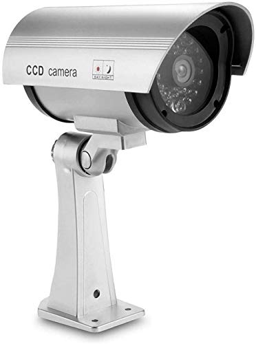 O&W Security Kamera-Attrappe, Dummykamera Überwachungskamera Fakekamera mit rotem LED Licht täuschend echt für Wand Decke im Innen und Außenbereich – Bild 5