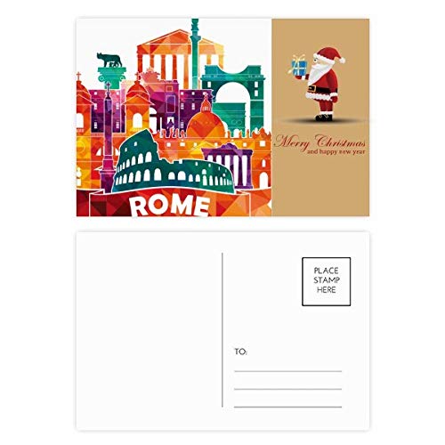 Cartes postales Rome Italie et Père Noël pour décorer vos fêtes de fin d'année