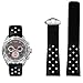 22mm Breathable Silicone Watchband for TAG heuer F1 CAZ201 WAZ2113 CAZ1010 Series Watch Strap Soft Rubber Folding Buckle (Black Black Buckle,22mm)