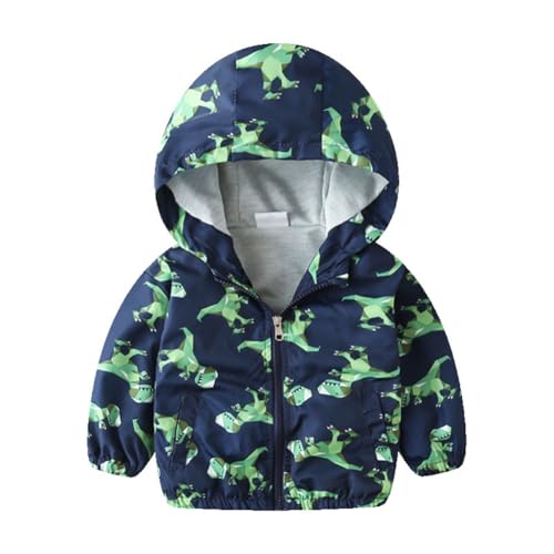 Feidoog Boys Lightweight Jacket Kids Cartoon Outerwear Windbreaker Zipper Hooded Jackets Coat