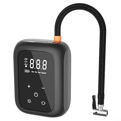 Compresor de aire portátil, bomba de aire portátil de 100 PSI para neumáticos de coche con batería de 3000 mAh, bomba de aire eléctrica de inflado más rápido para coche, bicicleta, motocicleta
