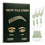 64Pcs Precision Eyebrow Wax Strips for Face, Clean Hair Removal Waxing Kit, Gentle for Sensitive Skin, No Heat Needed, Easy At-Home Use for Upper Lip, Chin & Brows, Lasts 6 Weeks