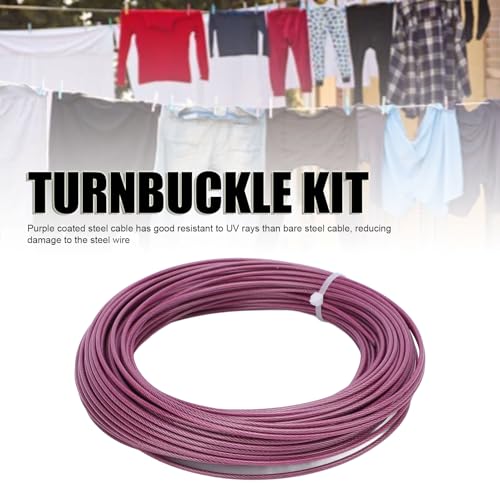 Kit Tensor de Cable de Alambre, Soporte y Sistema de Tensión Duradero de Acero Inoxidable 304 para Jardín, Cable de 30 m y 2 mm miniatura 4