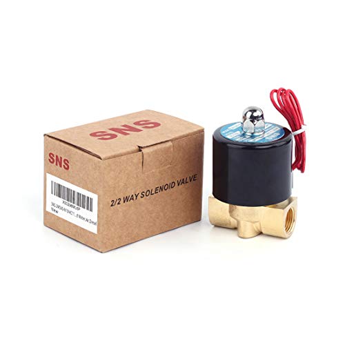 SNS Brass Electric Solenoid Valve DC24V 3/8"NPT Normally Closed Water, Air, Diesel 2W040-N10 - Image 3