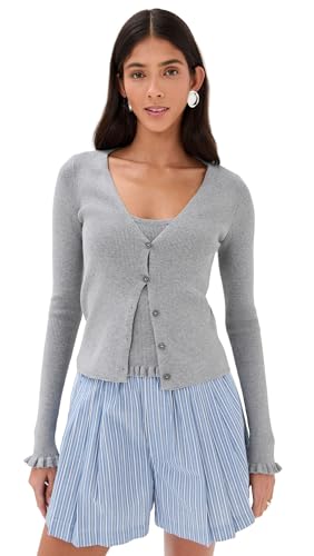 LE BOP Women's Ribbed Cardigan