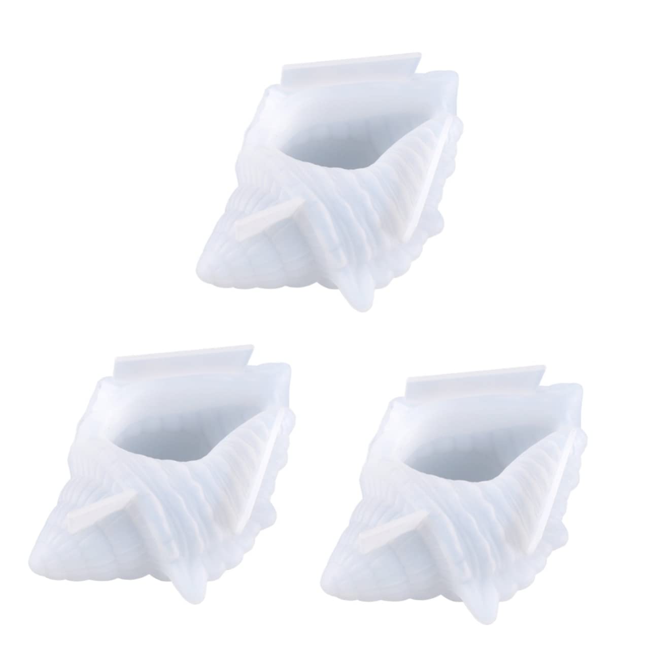 SEWACC 3piezas Moldes De Silicona Para Manualidades Moldes De Resina Epóxica Para Crear Cajas De Almacenamiento Forma De Concha Accesorios De Manualidades