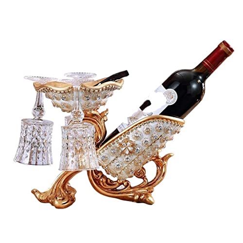 Soporte para botellas y copas de vino estilo europeo miniatura 1