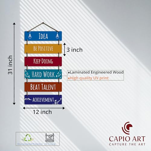 Image of CAPIO ART Welcome Wooden Quote Wall Hanging Decoration Items for Home Decor | Mdf Art for Living Room & Bedroom | Decorative Item for Office & House | Gifts Modern Wood Hanger - Idea