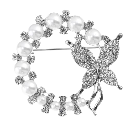 Brooch pour femmes avec strass brillant et pince vêtement polyvalente