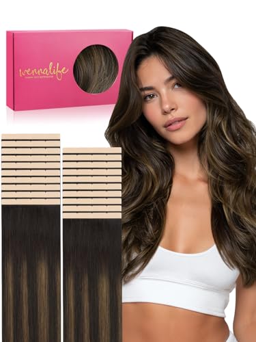 WENNALIFE 3.15 inch Wide Tape in Hair Extensions Human Hair, Tape in Weft