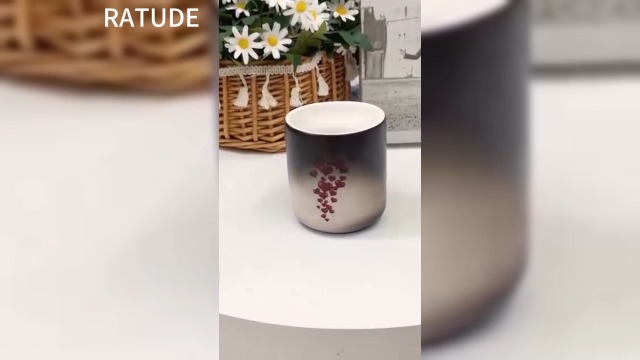 Taza mágica de cerámica con forma de corazón 11oz 2 pcs miniatura 7