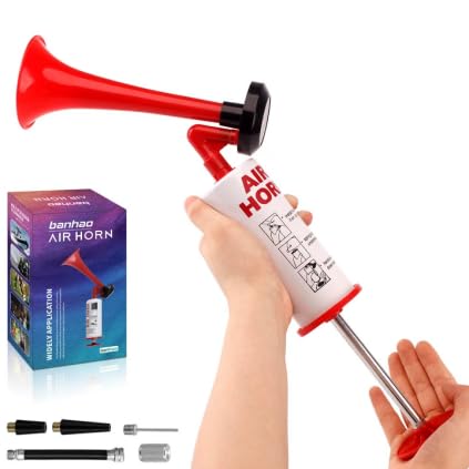Hand Pump Air Horn for Boat Safety Noise Maker for Sporting Events